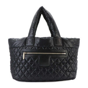 Chanel Coco Cocoon MM Medium Tote Handbag, Nylon Leather, Black, A48611 Bag